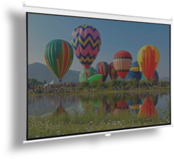 1000 ANSI Lumen screen with hot air balloons